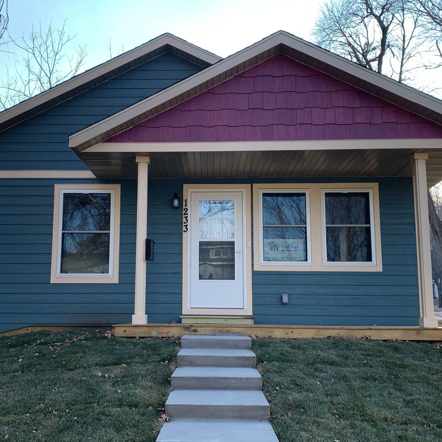 The exterior of a finished local Habitat build