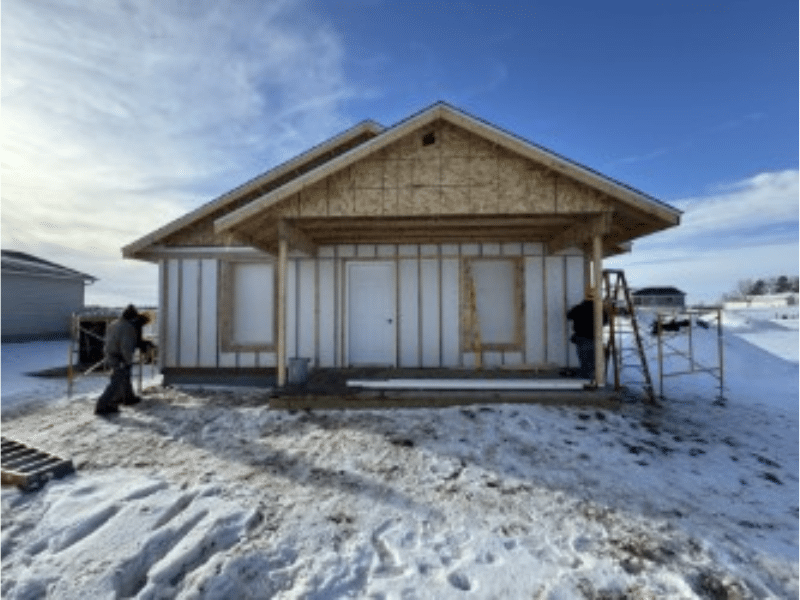 Image of unfinished Habitat house.