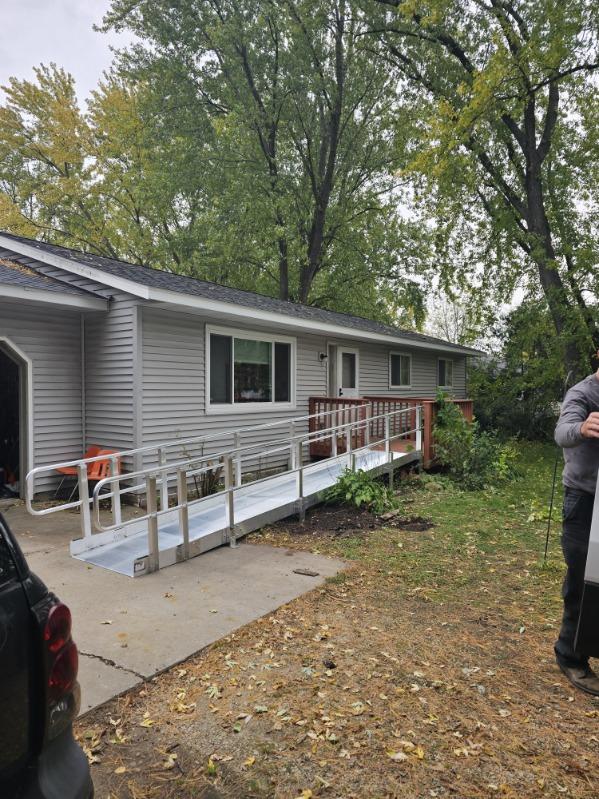 Ken's new ramp into his house.