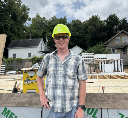 Church intern, works on Habitat build site.