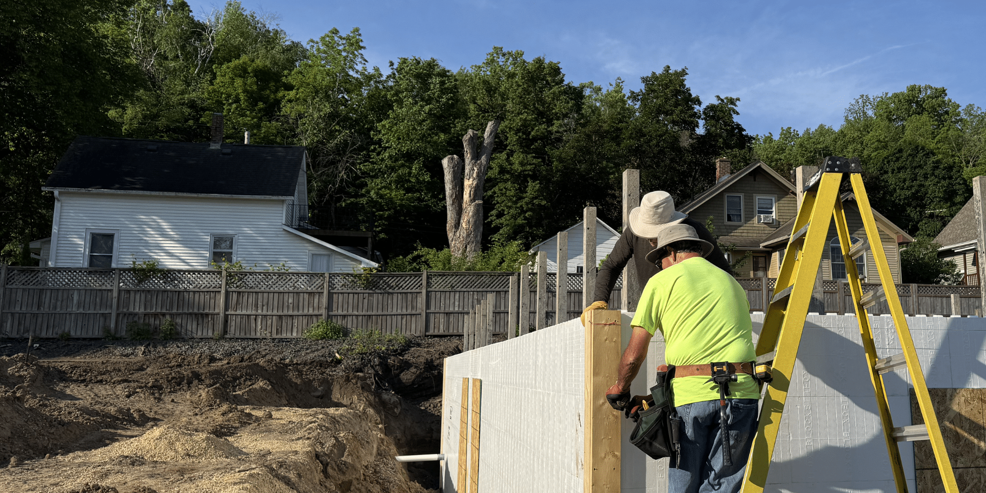Habitat volunteers at HOPE Heights.