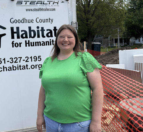 Habitat employee at HOPE Heights!