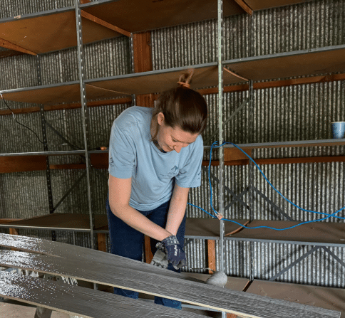 Habitat volunteer painting