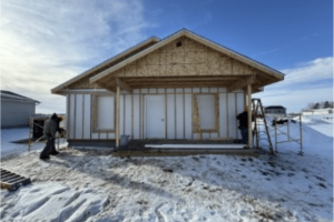 Image of unfinished Habitat house.