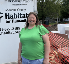 Habitat employee at HOPE Heights!