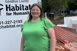 Habitat employee at HOPE Heights!