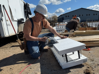 Habitat volunteer from Acrotech.