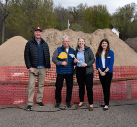 Paul Reding, Bob Hawley, Cristen Incitti and Maggie Cook from the HOPE Heights Groundbreaking Ceremony. 
