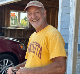 Lake City volunteer on Habitat Build.
